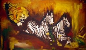 Painting titled "Wildlife" by Shabu Kutty, Original Artwork