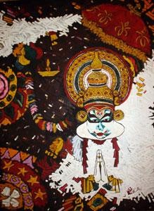 Painting titled "Kathakali: A Dance…" by Shabu Kutty, Original Artwork