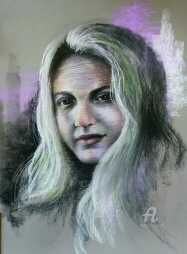 Peinture intitulée "série femme libre 2" par Shadi Morshed, Œuvre d'art originale, Pastel