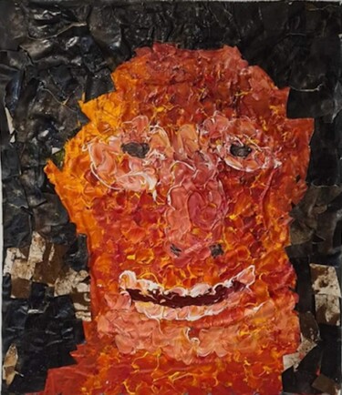 Картина под названием "The Laughing Face" - Shadi Tuafra, Подлинное произведение искусства, Акрил