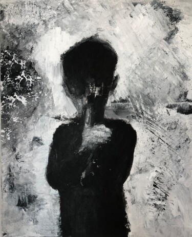 Malerei mit dem Titel "THE SILENCE" von Shadow, Original-Kunstwerk, Acryl