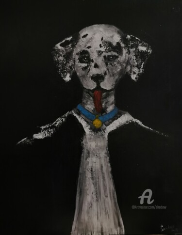 Malarstwo zatytułowany „CHIENNE DE VIE” autorstwa Shadow, Oryginalna praca, Akryl