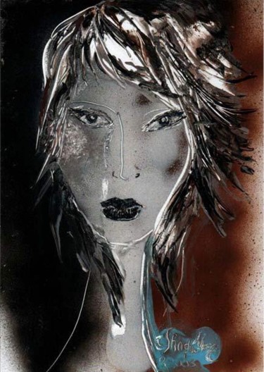 Peinture intitulée "Femme triste" par Shadowmoon, Œuvre d'art originale