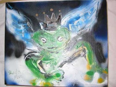 Peinture intitulée "King of the frogs" par Shadowmoon, Œuvre d'art originale