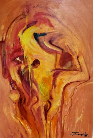 Painting titled "symbolic Art 002" by Shafique Farooqi, Original Artwork, Oil