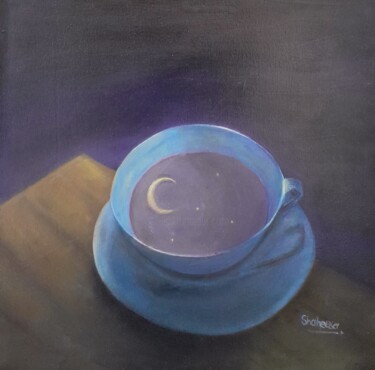 Painting titled "TEA TIME" by Shaheera Sandhu, Original Artwork, Oil