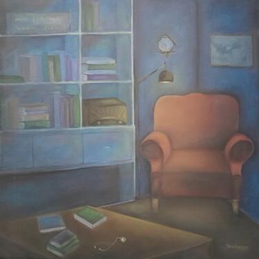 Картина под названием "READING ROOM" - Shaheera Sandhu, Подлинное произведение искусства, Масло