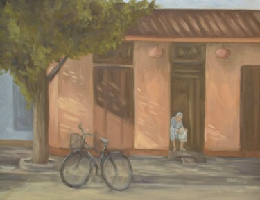 Painting titled "A QUIET DAY" by Shaheera Sandhu, Original Artwork, Oil
