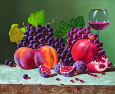 Malerei mit dem Titel "Still life" von Shahen Aleksandryan, Original-Kunstwerk, Öl