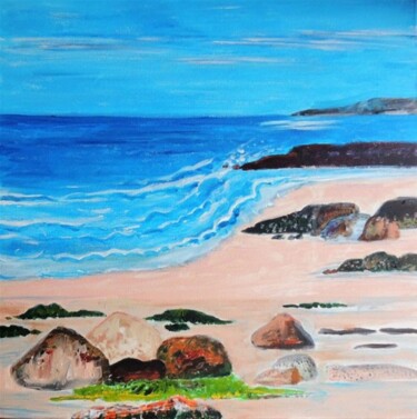 Pintura intitulada "Sligo Bay , Ireland" por Shahid Zuberi, Obras de arte originais, Acrílico