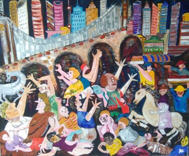 Painting titled "The Night of the Va…" by Shahid Zuberi, Original Artwork, Acrylic