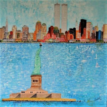 Pintura intitulada "New York, Summer of…" por Shahid Zuberi, Obras de arte originais, Acrílico