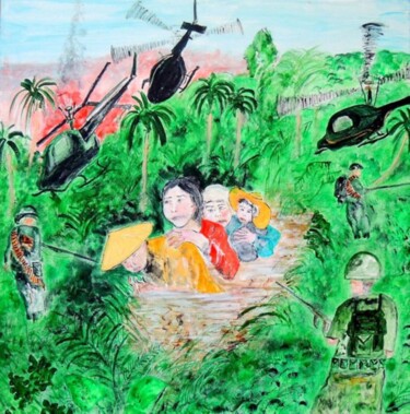 Pintura titulada "Nam" por Shahid Zuberi, Obra de arte original, Acrílico