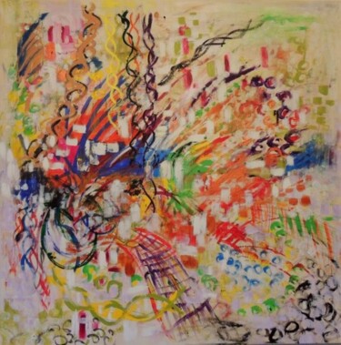 Pintura intitulada "Creation of Universe" por Shahid Zuberi, Obras de arte originais, Acrílico