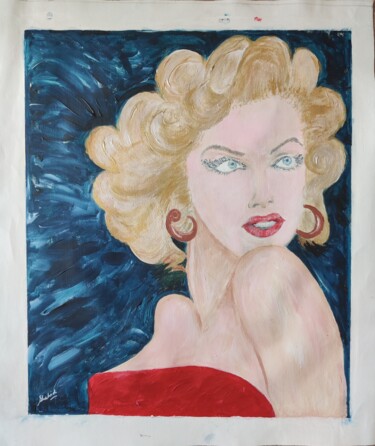 Pintura intitulada "Marilyn Monroe" por Shahid Zuberi, Obras de arte originais, Acrílico