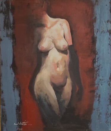 Картина под названием "Solitude 5" - Shahram Nabati, Подлинное произведение искусства, Масло Установлен на Деревянная рама д…