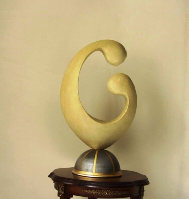 Sculpture titled "Mother's Love (1)" by Shahriar Aghakhani, Original Artwork, Plaster