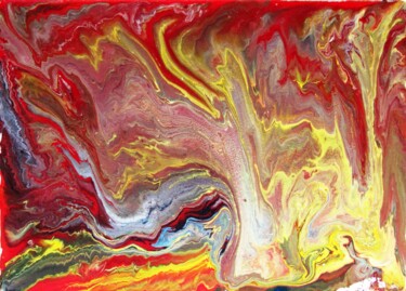 Painting titled "Fire away (abstract…" by Shahriar Aghakhani, Original Artwork, Acrylic