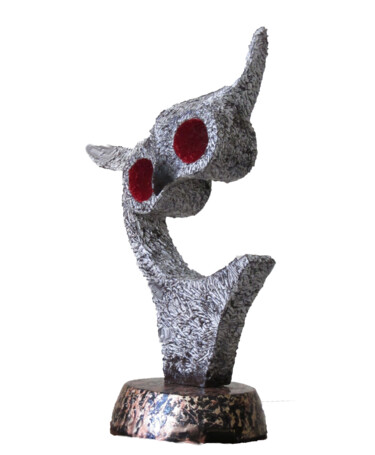 Sculptuur getiteld "The Blind Owl" door Shahriar Aghakhani, Origineel Kunstwerk, Gips