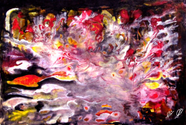 Arts numériques intitulée "Abstract No. 451" par Shahriar Aghakhani, Œuvre d'art originale, Aquarelle