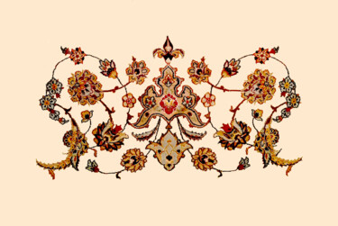 Grafika cyfrowa / sztuka generowana cyfrowo zatytułowany „Floral No. 161” autorstwa Shahriar Aghakhani, Oryginalna praca, Ma…