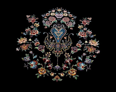 Arts numériques intitulée "floral No. 180" par Shahriar Aghakhani, Œuvre d'art originale, Peinture numérique