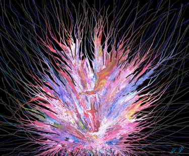 Digitale Kunst mit dem Titel "Abstract No. 452" von Shahriar Aghakhani, Original-Kunstwerk, Digitale Malerei