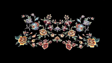 Grafika cyfrowa / sztuka generowana cyfrowo zatytułowany „Floral No. 210” autorstwa Shahriar Aghakhani, Oryginalna praca, Ma…