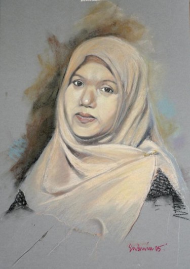 Painting titled "Izah" by M Shahrin Shaari, Original Artwork