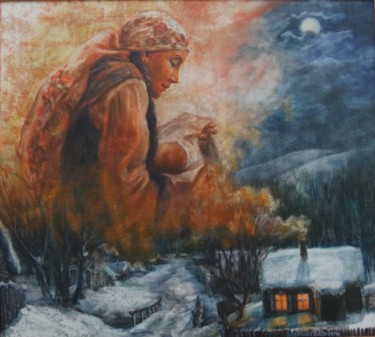 Painting titled "Вьется в тесной печ…" by Airat, Original Artwork, Oil