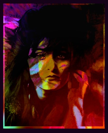 Painting titled "SIOUXSIE.A Kiss in…" by Shakespere Zen, Original Artwork, Airbrush