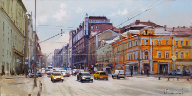 «Midday. Tver stream». Tverskaya Zastava Square. 30x60 cm ©2018 - Shalaev Alexey
