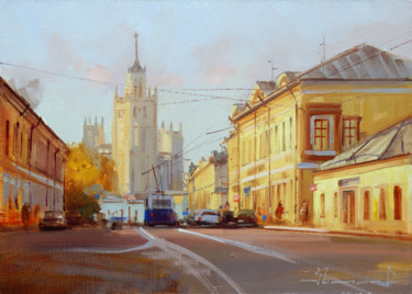 Malarstwo zatytułowany „In the summer haze.…” autorstwa Shalaev Alexey, Oryginalna praca, Olej