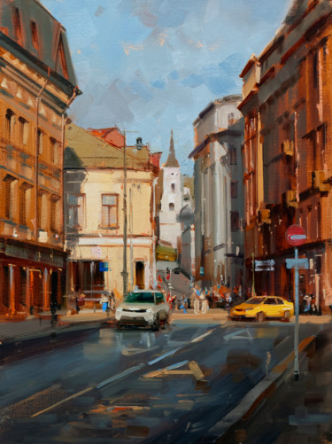 Картина под названием "Московская осень. О…" - Shalaev Alexey, Подлинное произведение искусства, Масло Установлен на Деревян…
