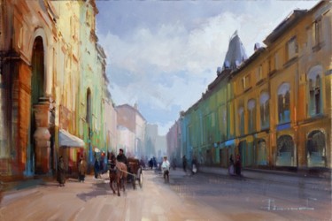 Painting titled "Emerald Morning. Il…" by Shalaev Alexey, Original Artwork, Oil