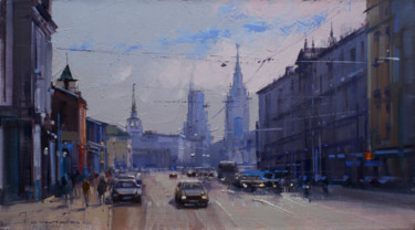 Pintura intitulada "Morning indigo colo…" por Shalaev Alexey, Obras de arte originais, Óleo