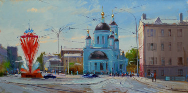 Pittura intitolato "Red May. Andronievs…" da Shalaev Alexey, Opera d'arte originale, Olio