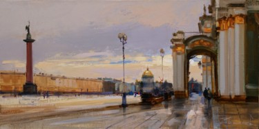 Painting titled "Again in the area o…" by Shalaev Alexey, Original Artwork, Oil
