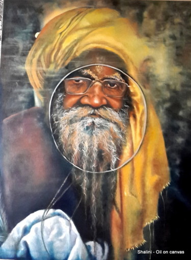 Painting titled "1-ideas-sadhu.jpg" by Shalini Jha, Original Artwork