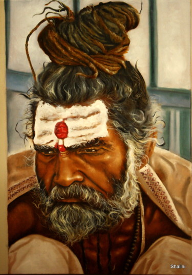Painting titled "saint-3.jpg" by Shalini Jha, Original Artwork