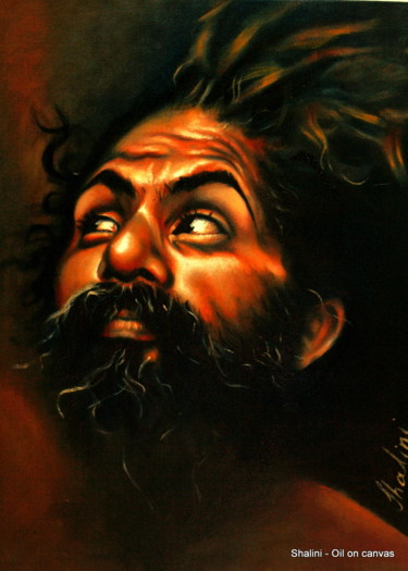 Painting titled "saint-2.jpg" by Shalini Jha, Original Artwork