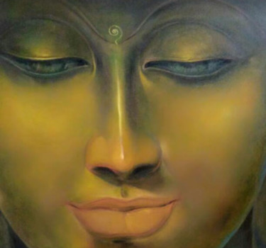 Malerei mit dem Titel "Buddha" von Bharti Yadav, Original-Kunstwerk, Öl