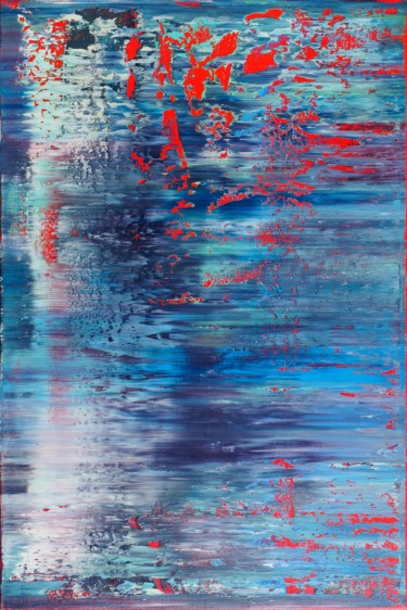 Картина под названием "Blue abstraction #1" - Shamanov Vadim, Подлинное произведение искусства, Масло