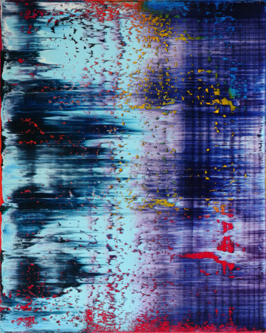 Painting titled "Purple abstraction…" by Shamanov Vadim, Original Artwork, Oil