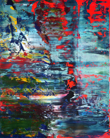 Peinture intitulée "Marine abstraction…" par Shamanov Vadim, Œuvre d'art originale, Huile