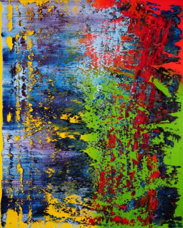 Painting titled "Colorful abstractio…" by Shamanov Vadim, Original Artwork, Oil