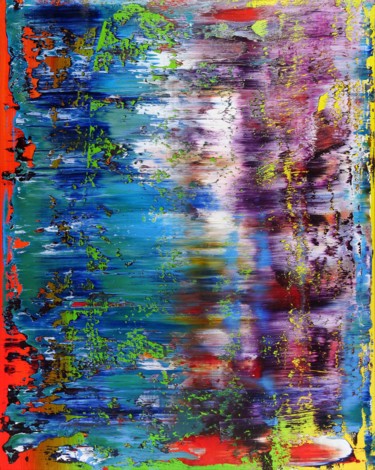 Pintura intitulada "Colorful abstractio…" por Shamanov Vadim, Obras de arte originais, Óleo