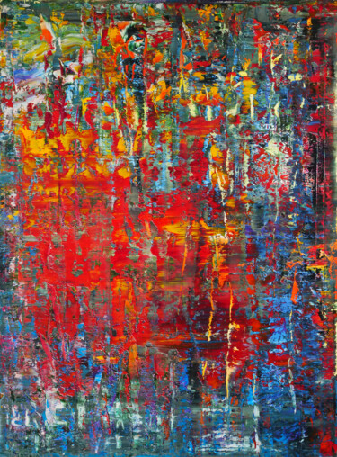 Painting titled "Abstract Painting 2…" by Shamanov Vadim, Original Artwork, Oil Mounted on Wood Stretcher frame
