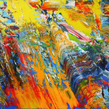 Painting titled "Abstract painting 2…" by Shamanov Vadim, Original Artwork, Oil Mounted on Wood Stretcher frame