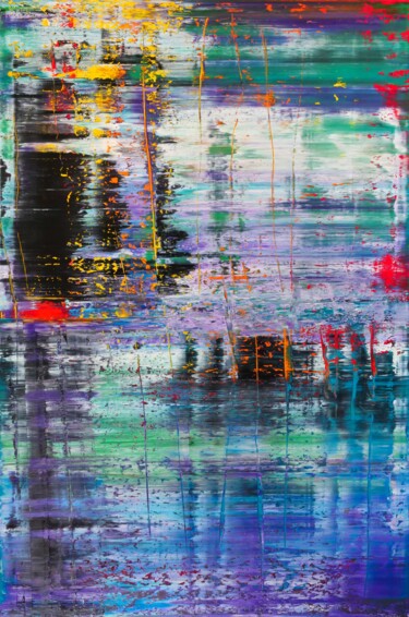 Картина под названием "Abstract Painting 2…" - Shamanov Vadim, Подлинное произведение искусства, Масло Установлен на Деревян…